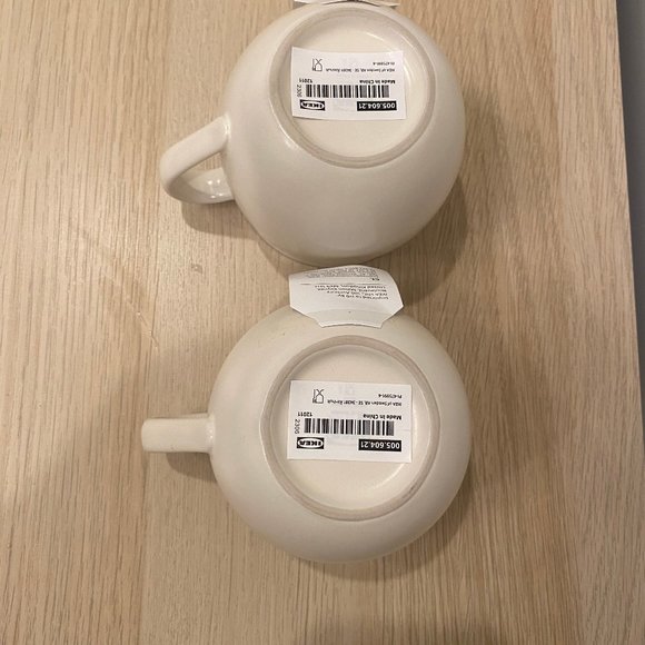 Lot 2 New ! IKEA Mug for tea coffee Stoneware Off-white 14 oz 005.604.21 - Picture 6 of 7